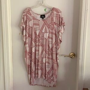 Red A-Line T-Shirt Dress